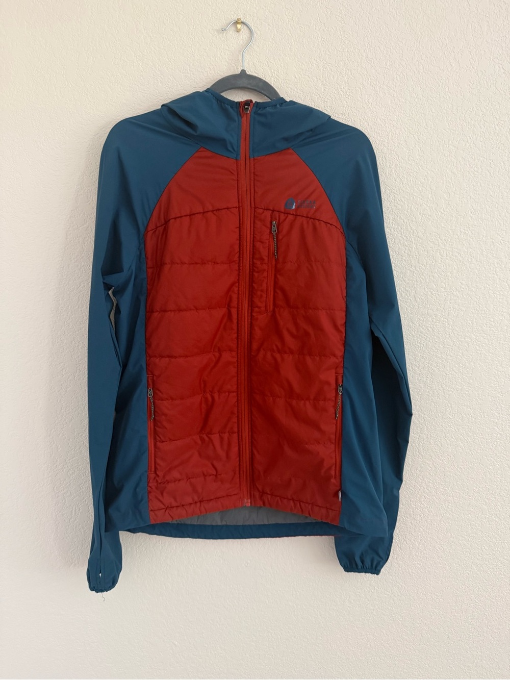 Men's Hooded Performance Jacket - Teal & Rust